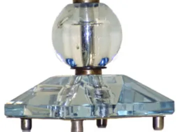 Antique table lamp with a glass base and elegant design