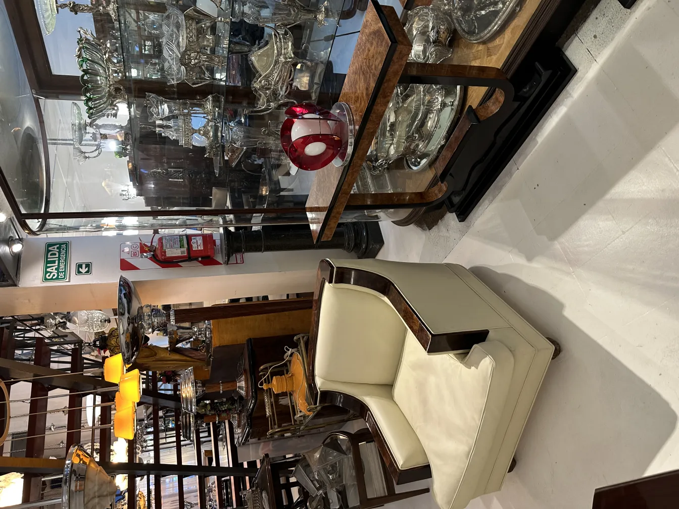 antique table lamp with elegant design, surrounded by accessories