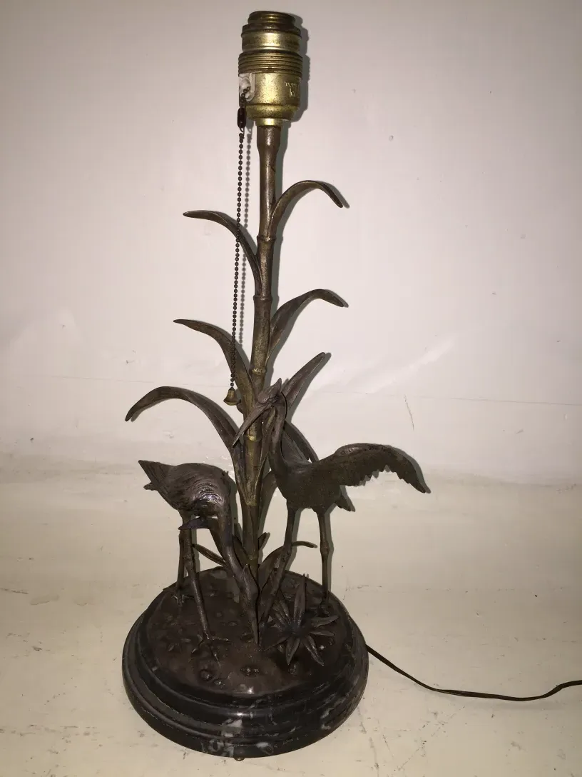 ancienne lampe de bureau Figudo avec design d'oiseaux