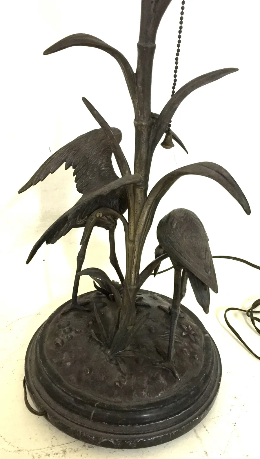 古いテーブルランプ figudo 鳥のデザイン付き