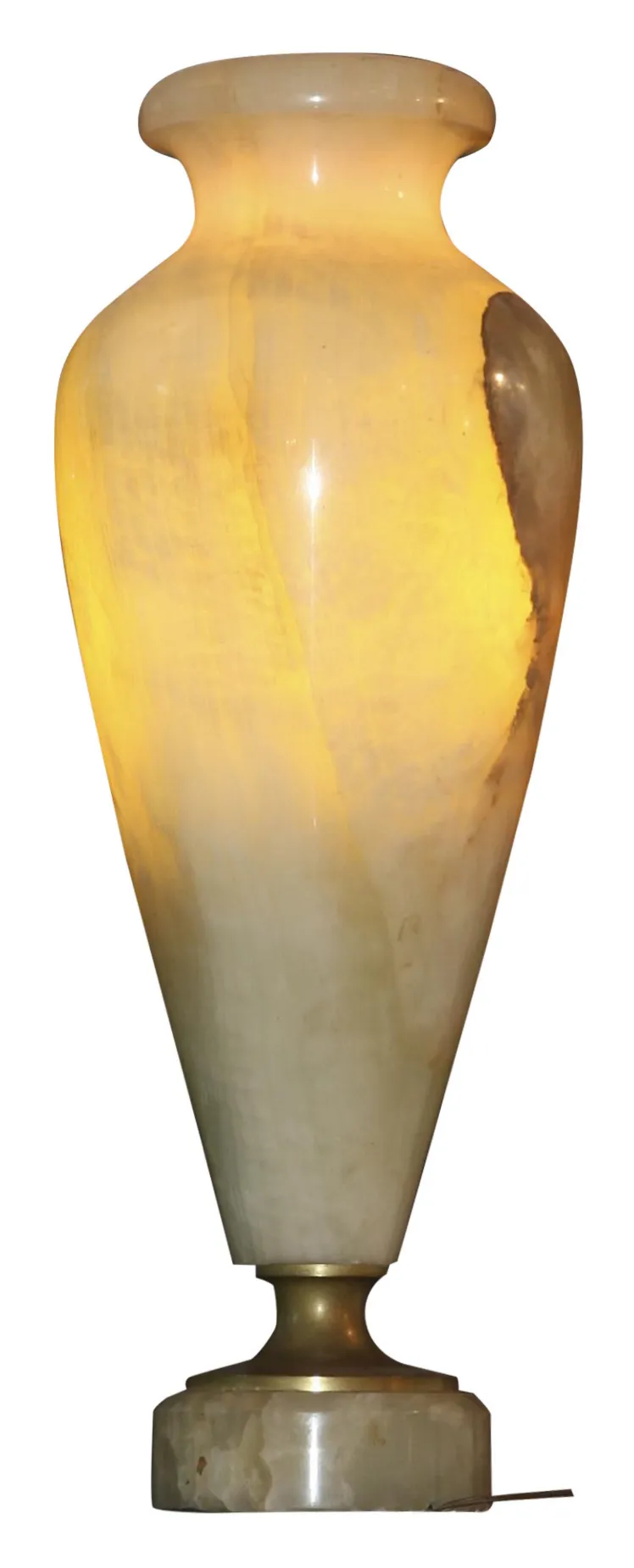 Lampe de bureau ancienne avec base décorative et lumière douce