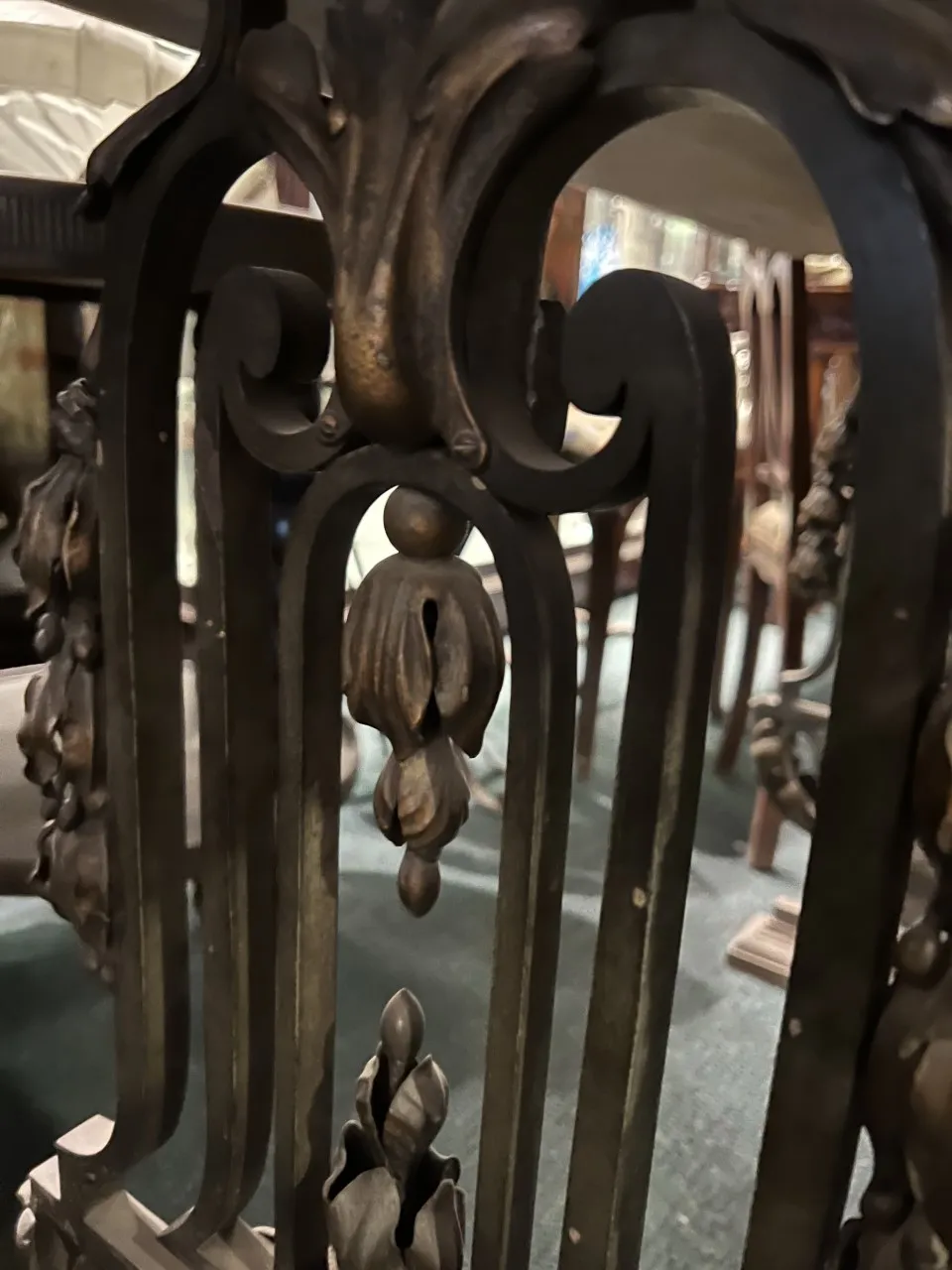 Antique console with intricate decorative details