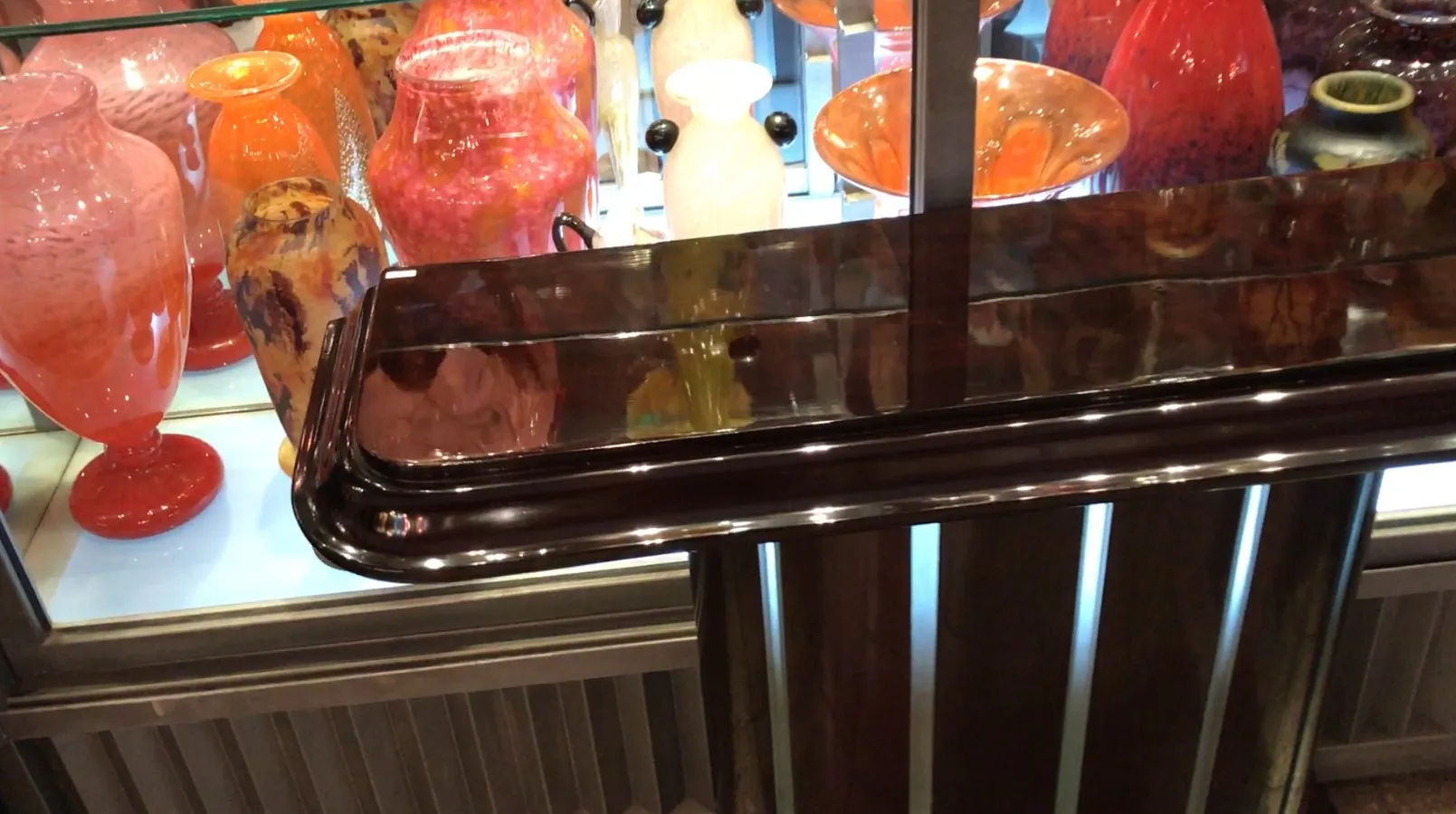 antique decorative console with colorful setting