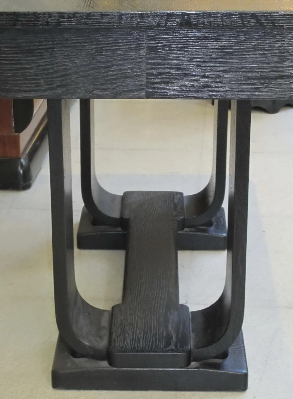 Elegant antique console in a sleek setting.