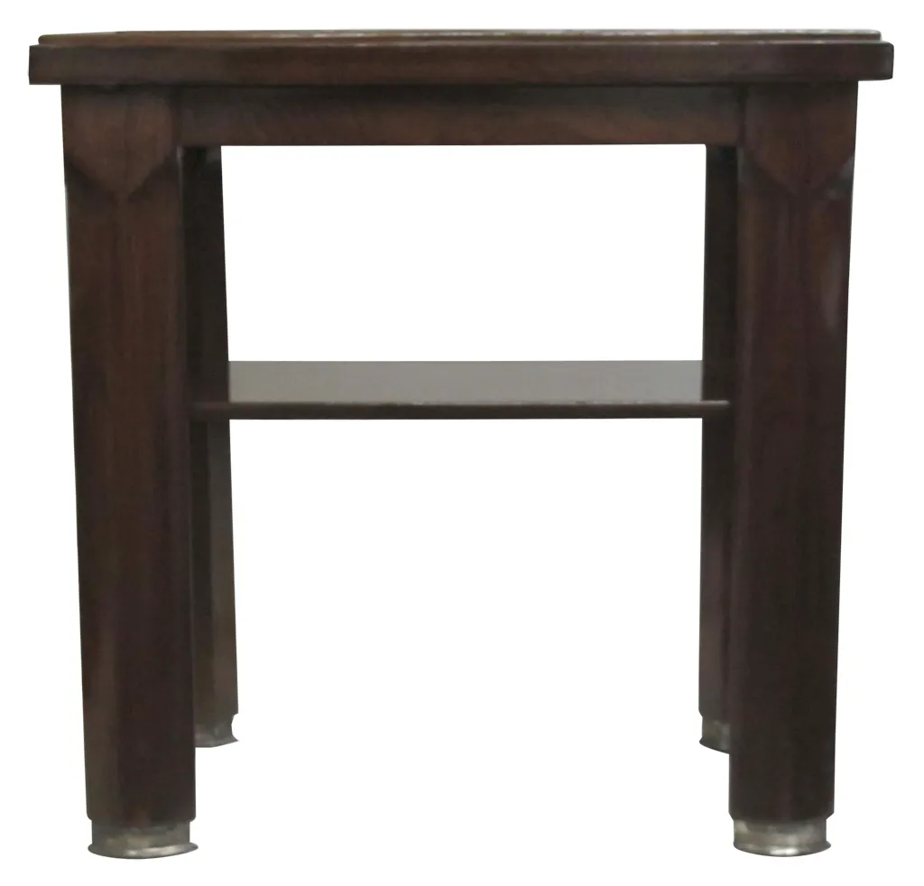 antique console table with lower shelf