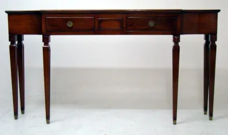 Antique console table in comte style with three drawers