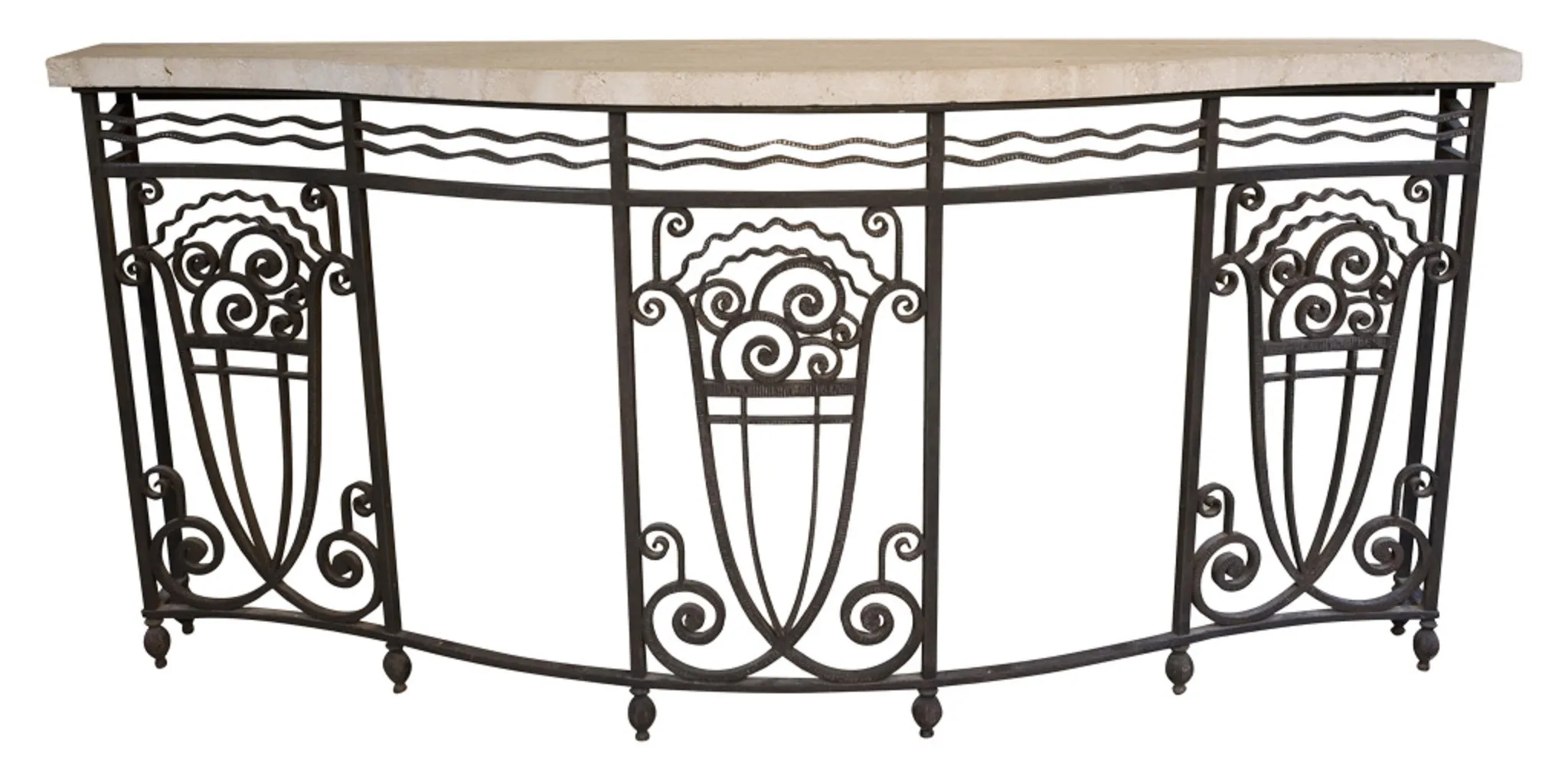 antigua consola dresuar con diseño ornamental curvado