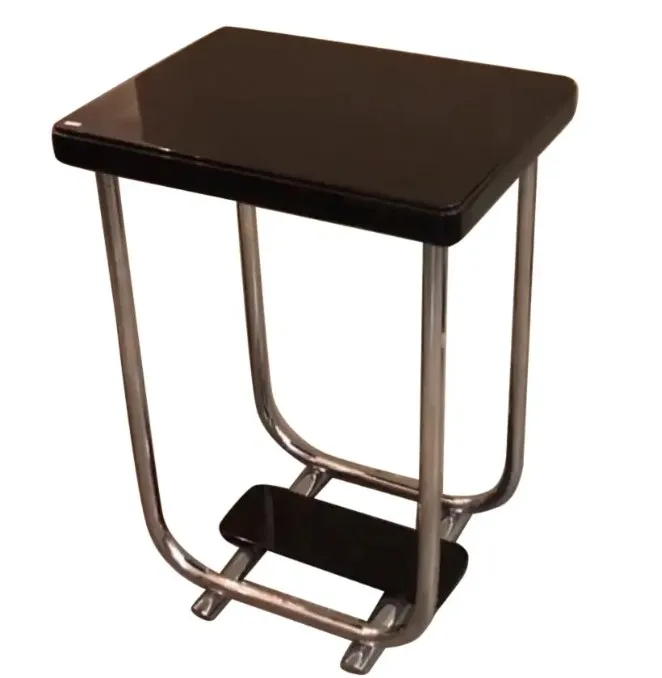 antique rectangular console table featuring a sleek base