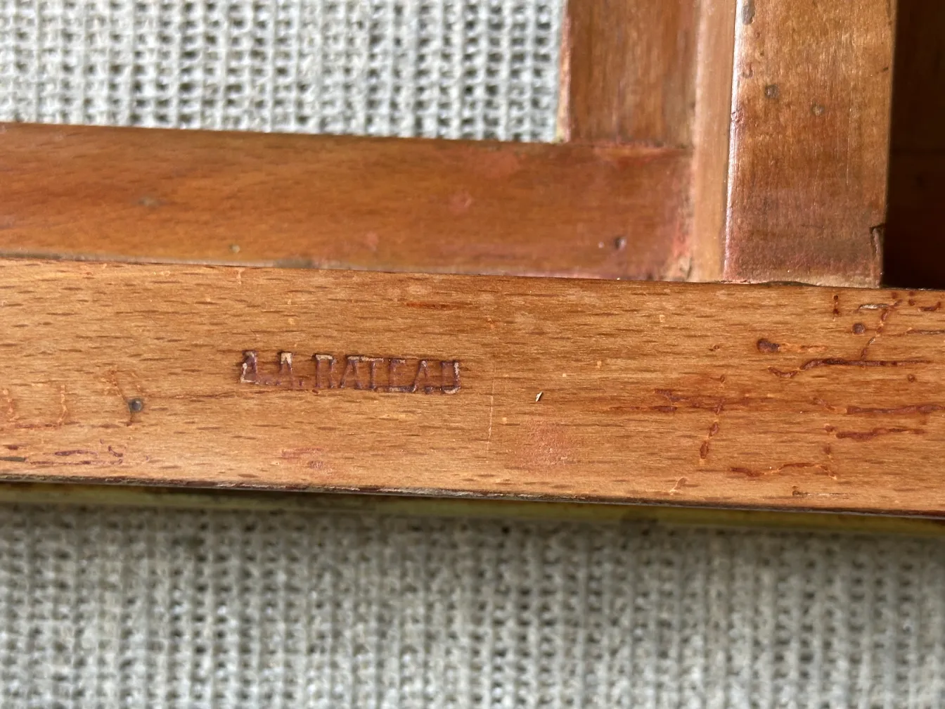 古いコンソールテーブル Rateau Armand の詳細が見える