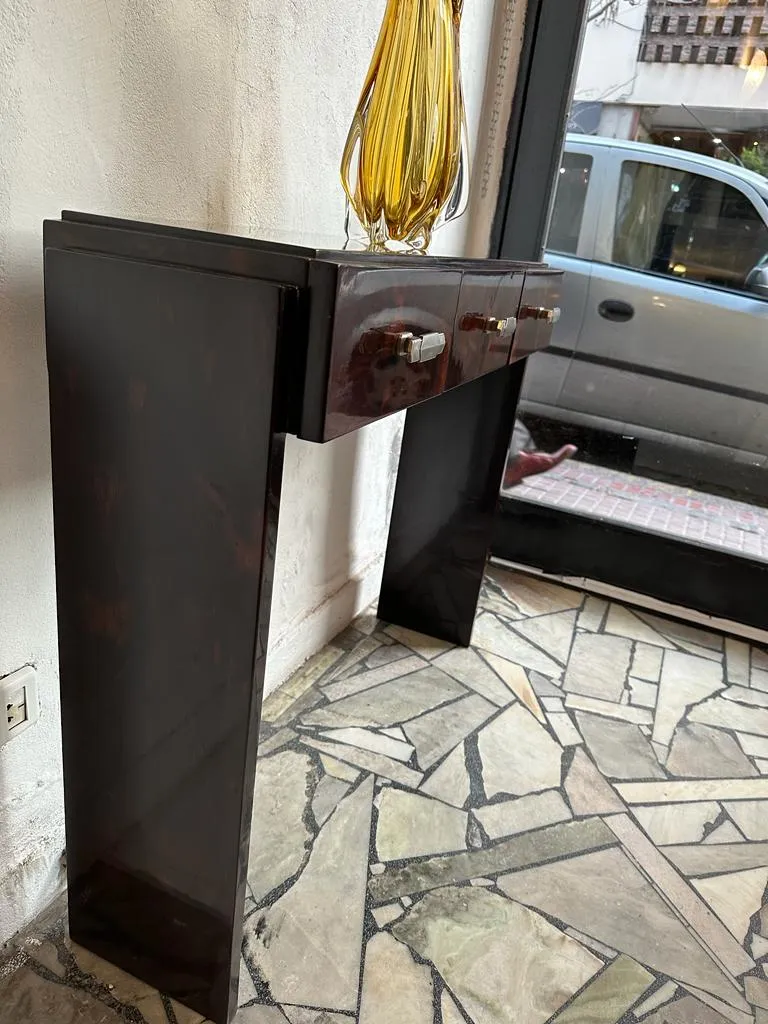 elegant antique 2 consoles with metal handles