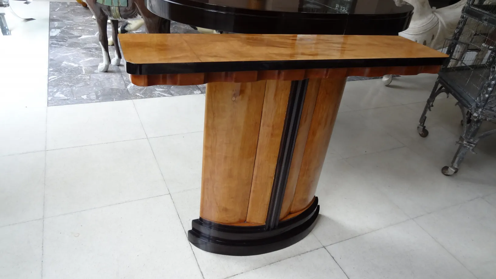 two antique consoles with an elegant and appealing design