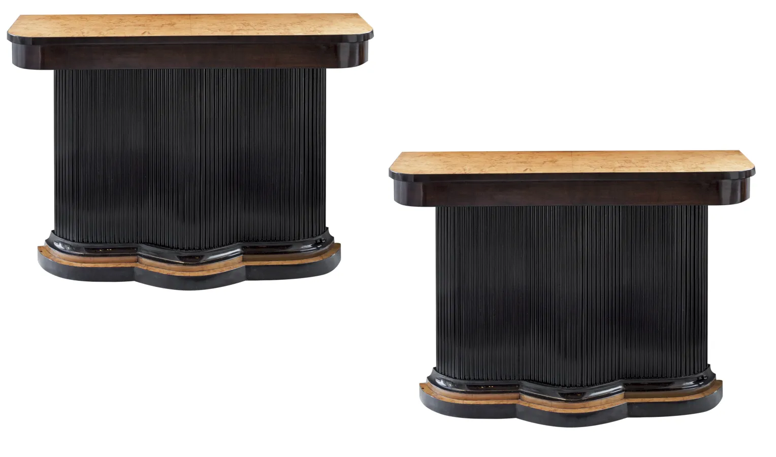 two antique consoles with elegant design, perfect for decor