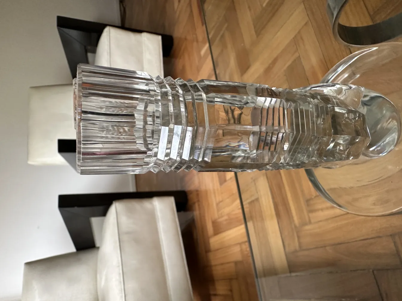 Antique crystal candelabra with elegant design, classic atmosphere