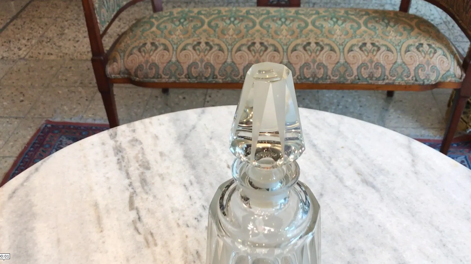 antique bottle with decorative lid, classic style