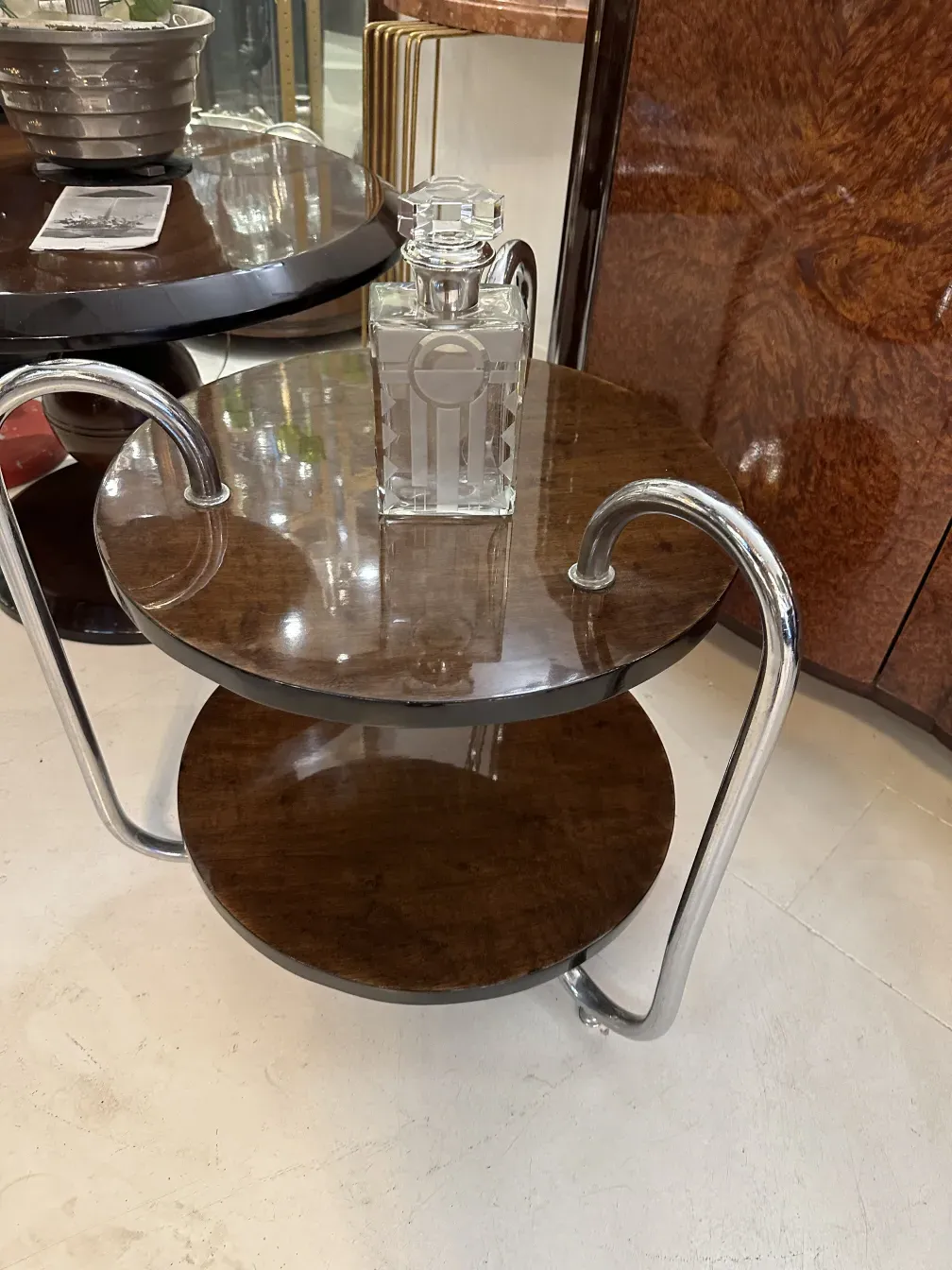 decorative antique bottle on a table