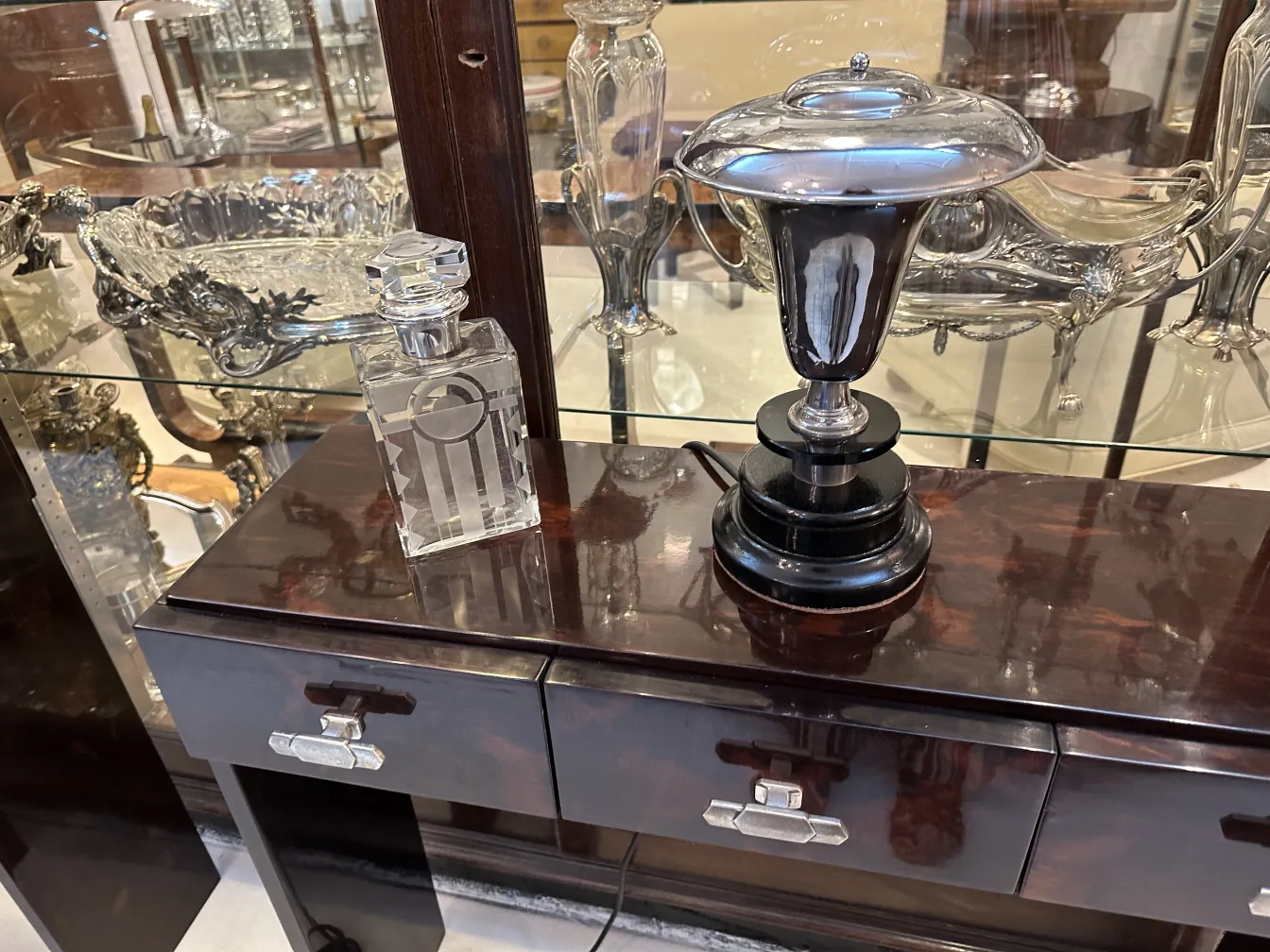 antique decorative bottle on a table