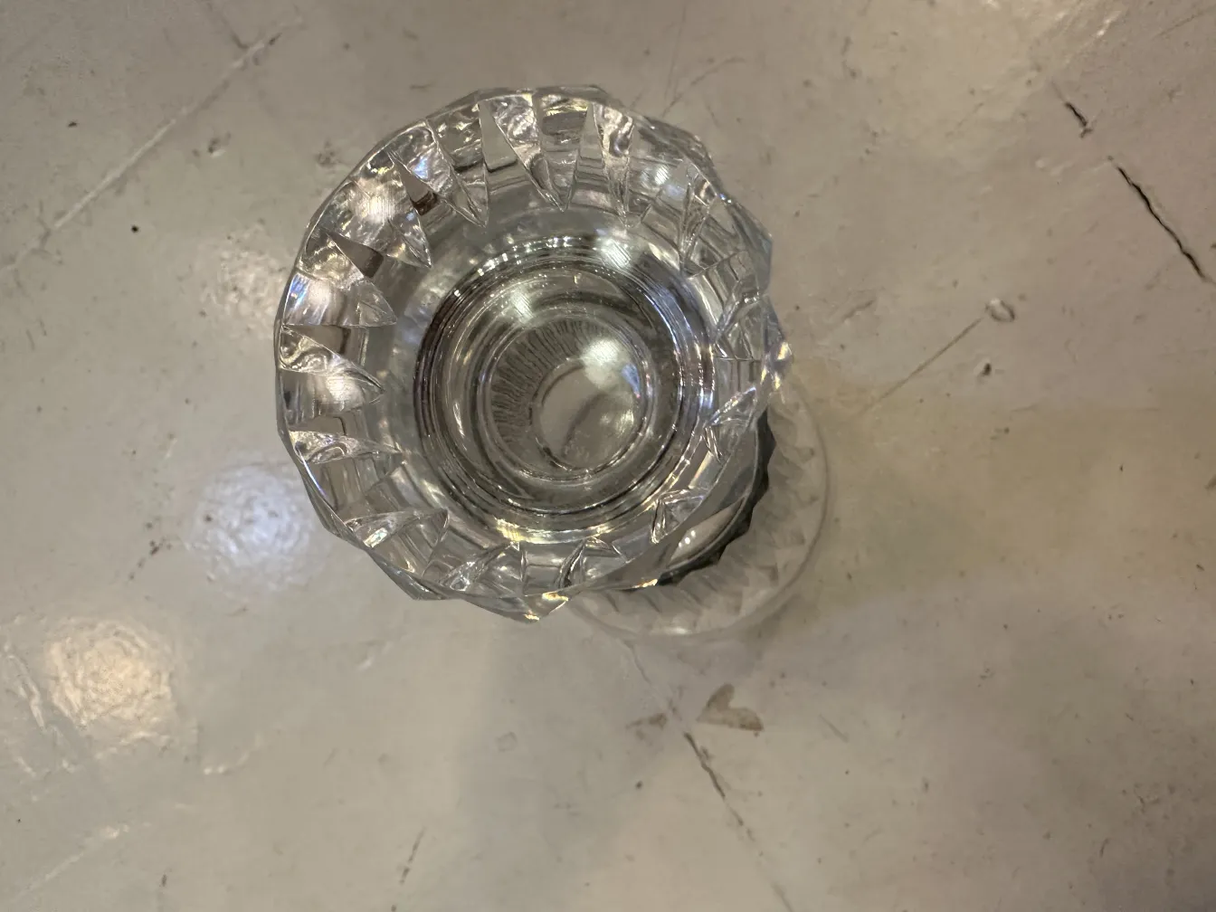 antique crystal bottle with luxurious design