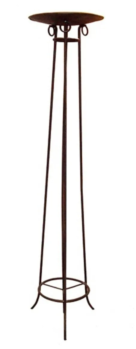 Four antique floor lamps with an elegant design and stylish base, in a cozy environment.