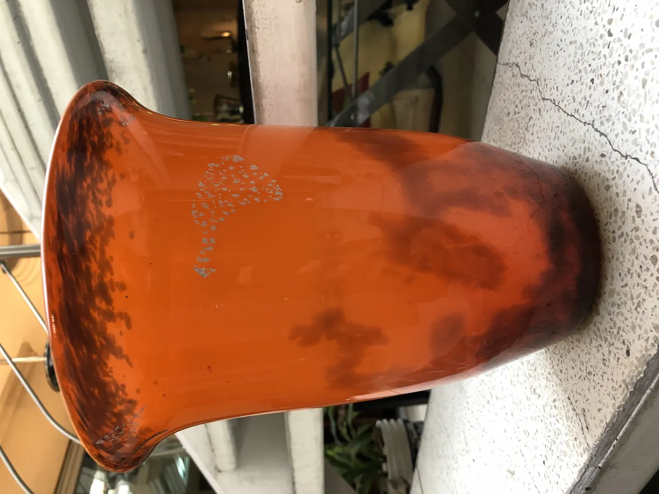 vibrant signed glass muller freres with notable visual details