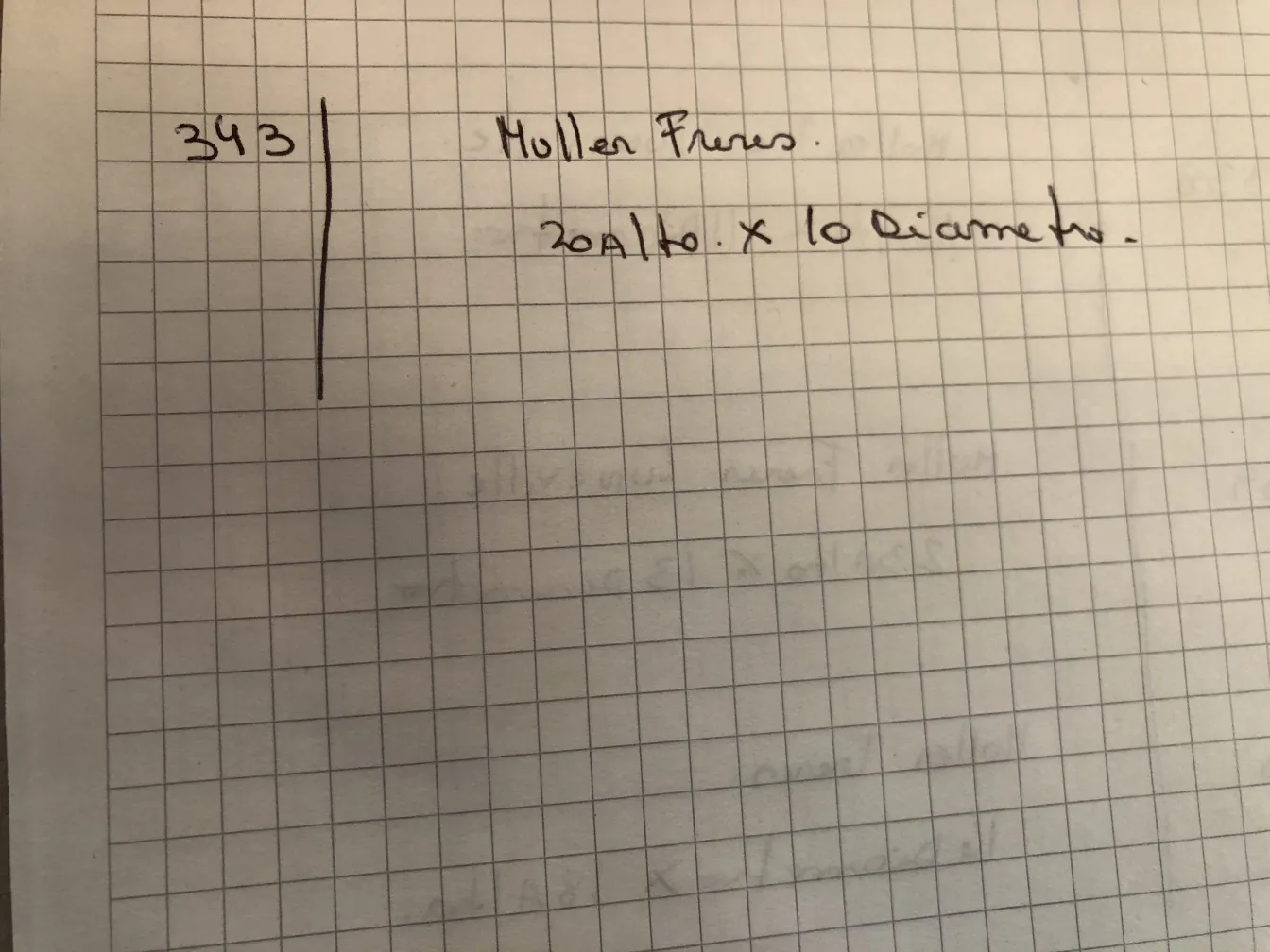 Antikes unterschriebenes Glas von Muller Freres auf Papier.