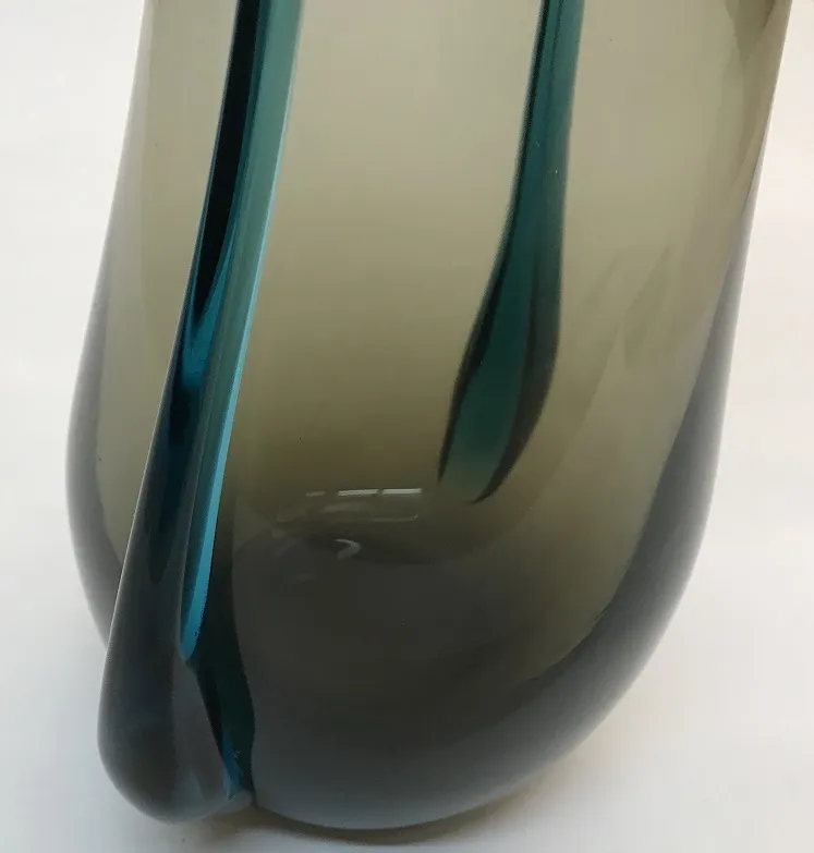 antique murano vase in soft colors with elegant shape