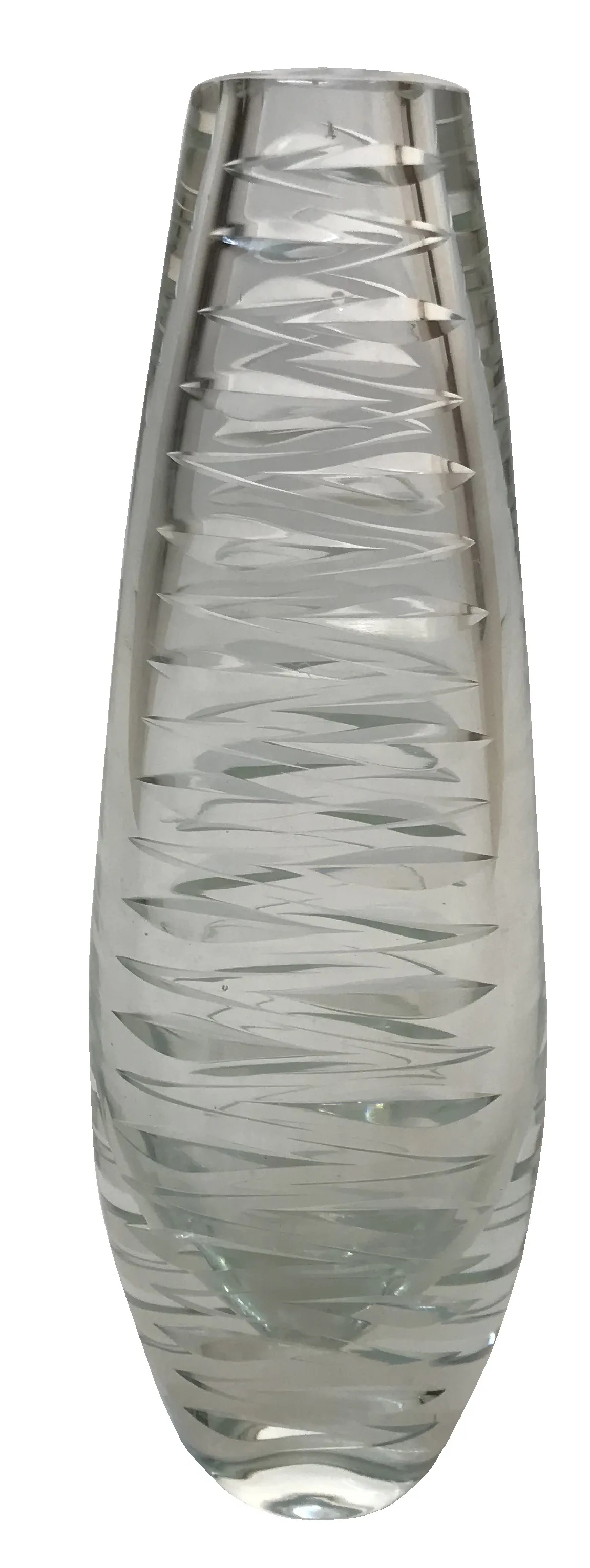 antike murano-vase in ovaler form mit spiralmuster