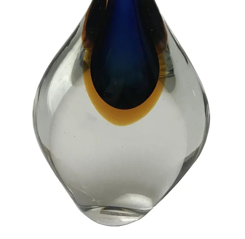 colorful murano vase with vibrant hues and elegant design, neutral background