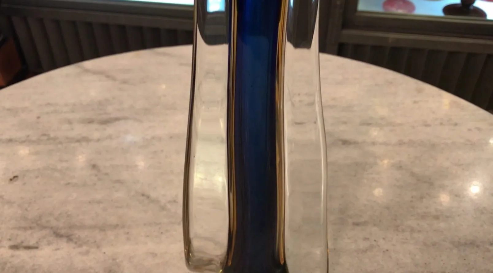 murano vase with elegant classic shape on table