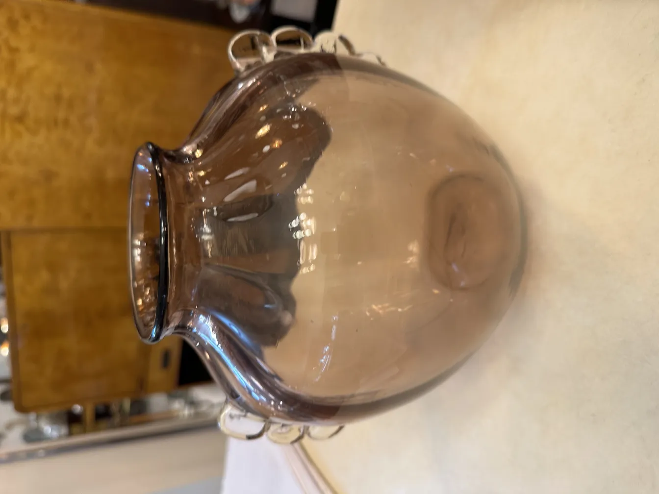 dekorativer elliptischer murano-glas mit glatter oberfläche