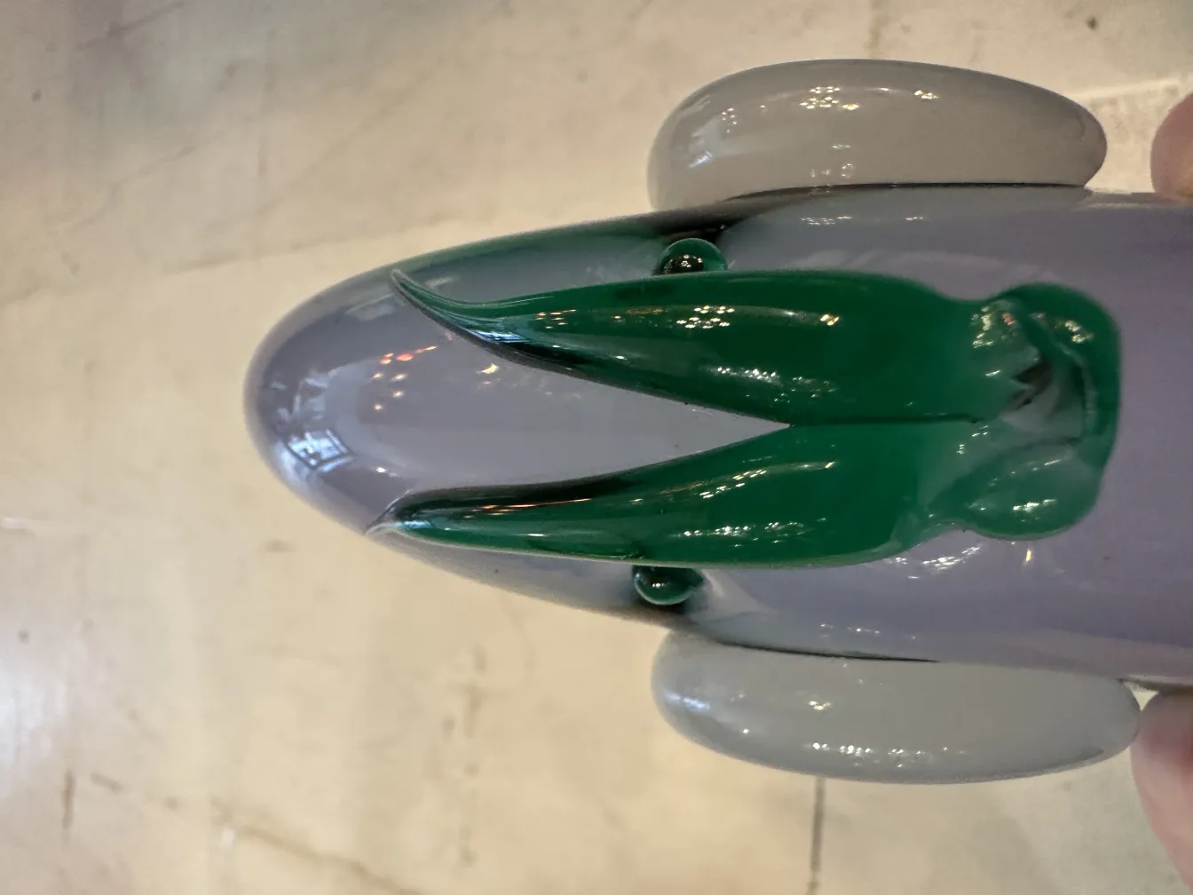 murano sculpture with decorative shapes in vivid colors