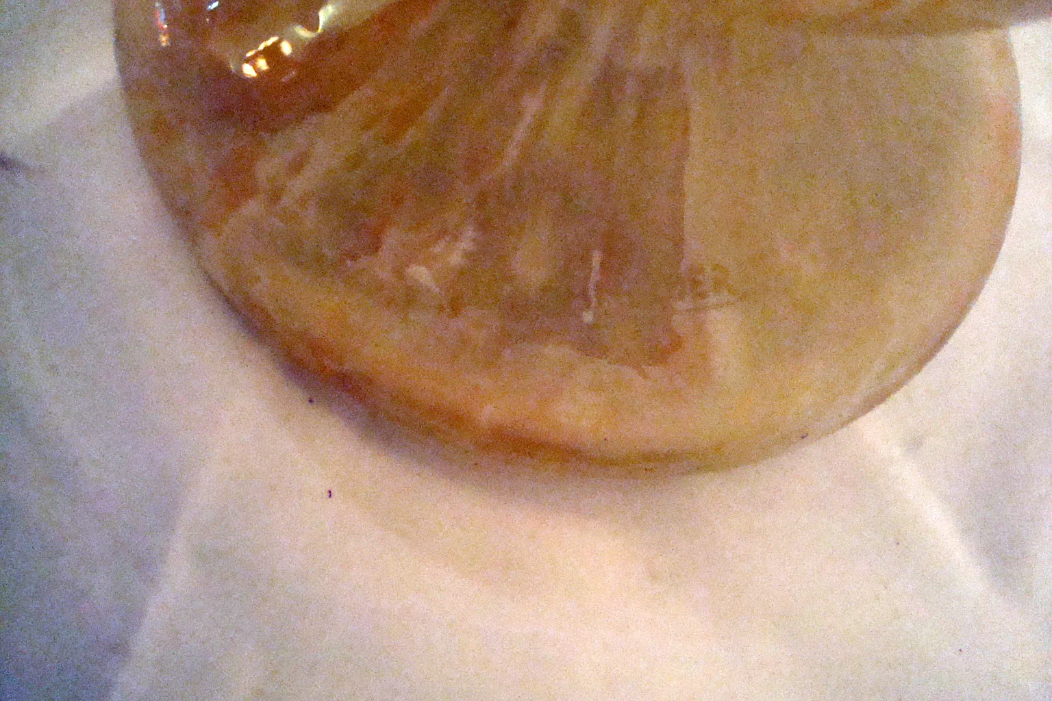 Detail of an antique glass signed by Schneider with elegant design