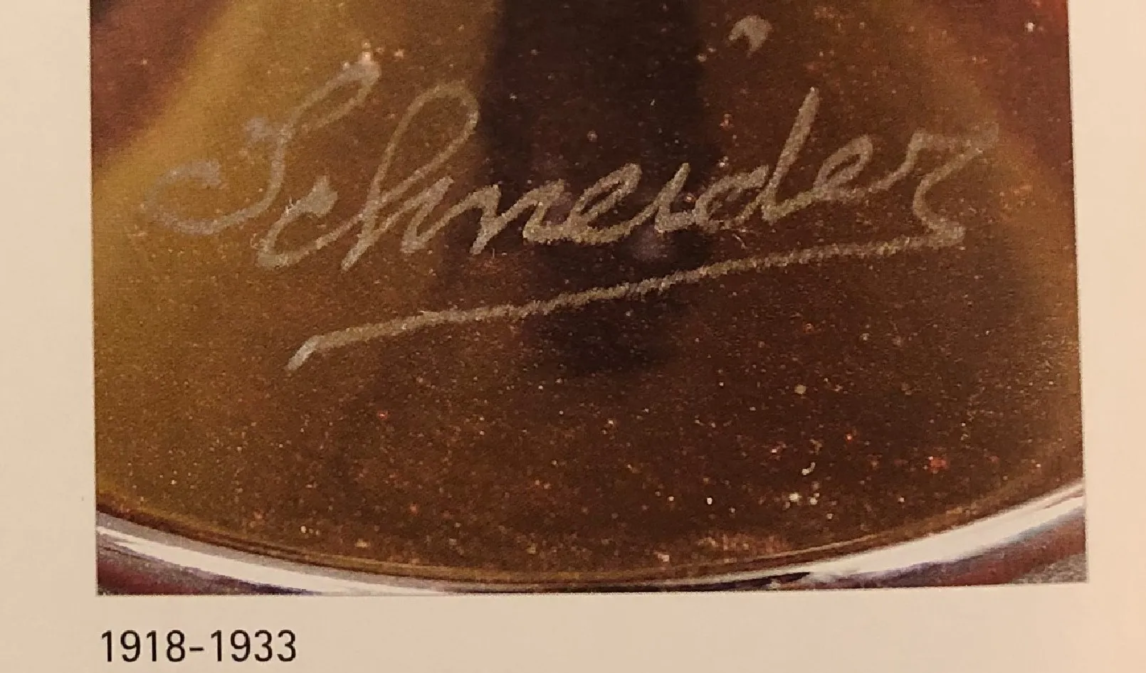 Glass signed by Schneider featuring an elegant design
