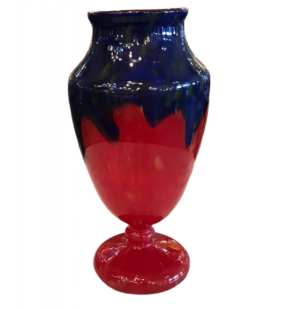 vase colorido antigo com assinatura de schneider