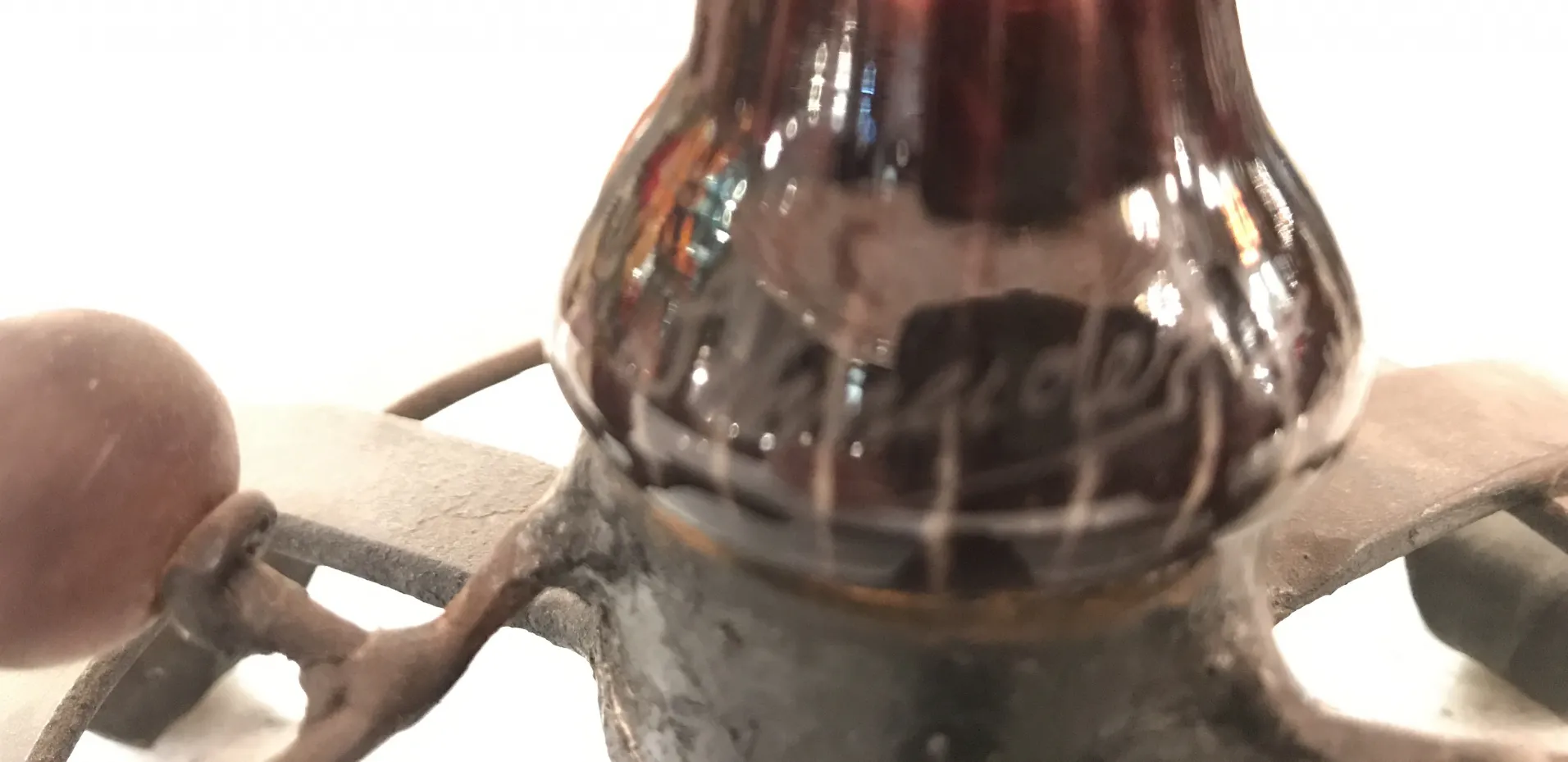 施耐德签名的玻璃，独特设计，古董展示