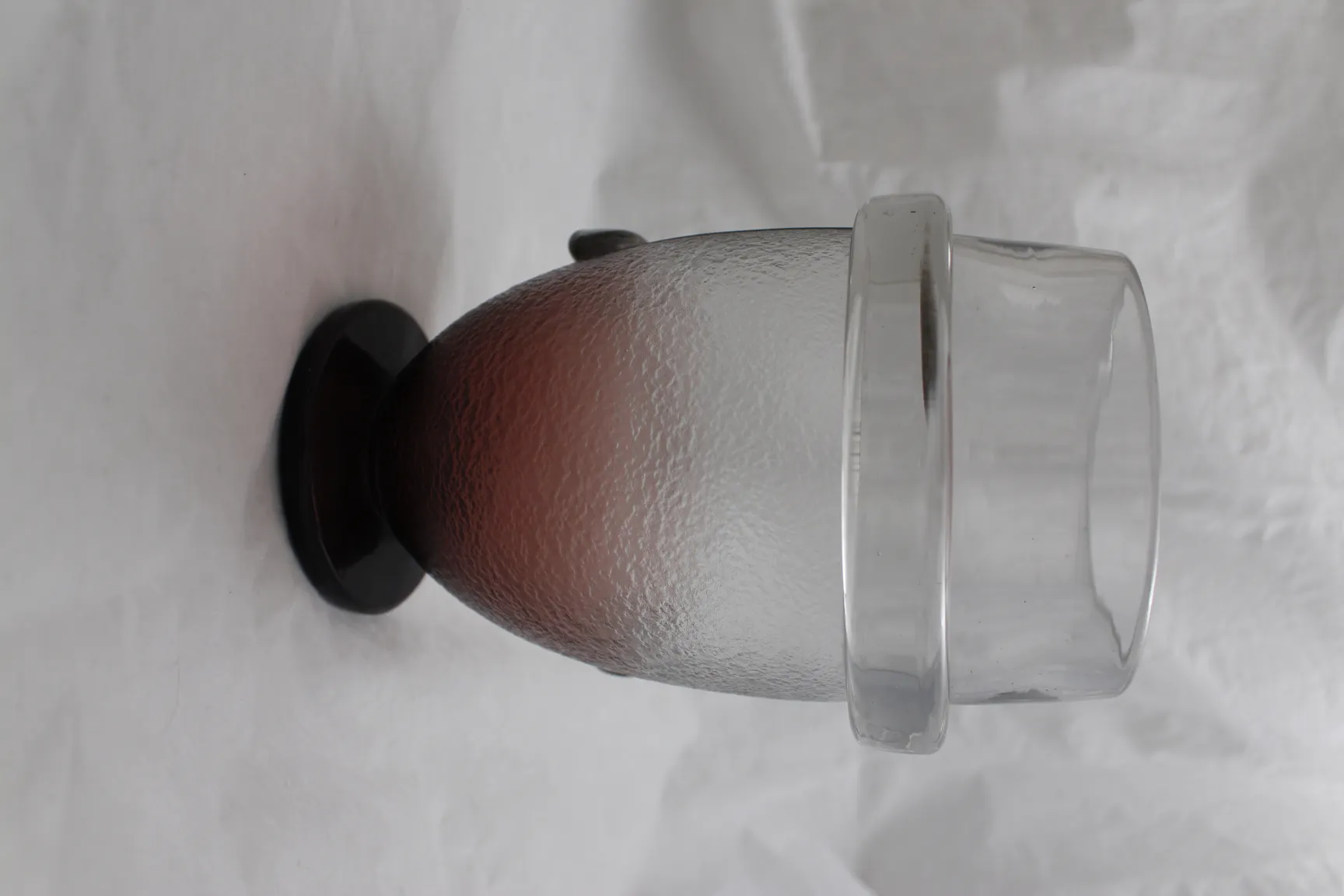 Signed glass Schneider French with dark base