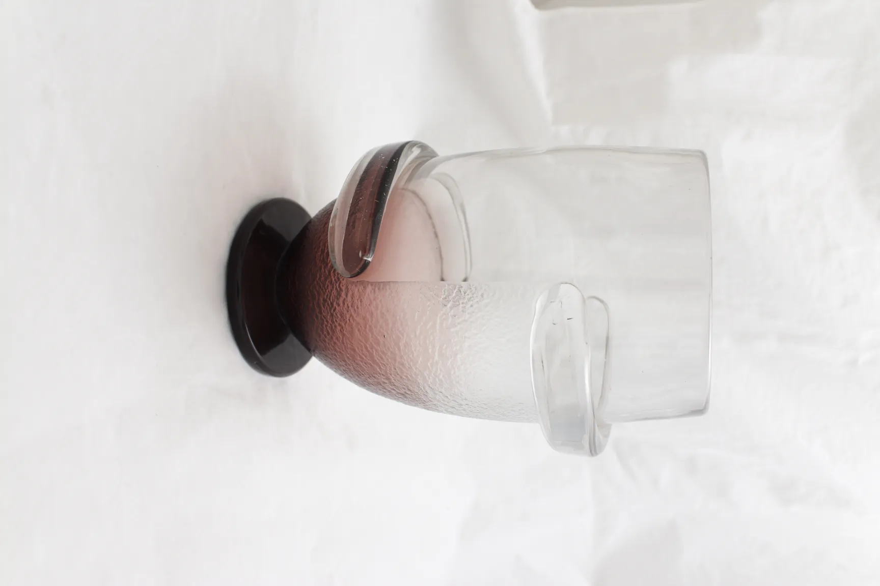 Antique signed glass by Schneider in brown and clear tones.