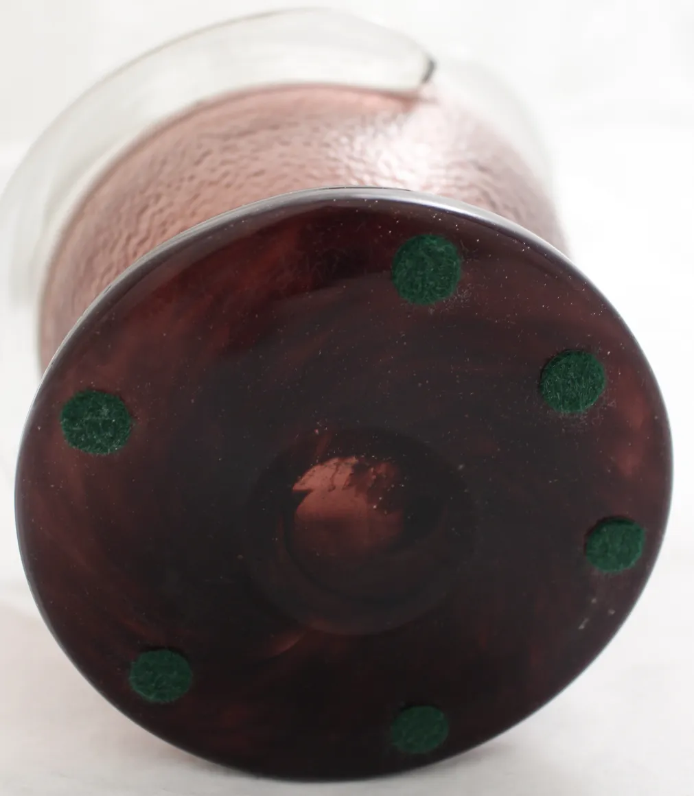 Antique signed glass by Schneider with unique base details