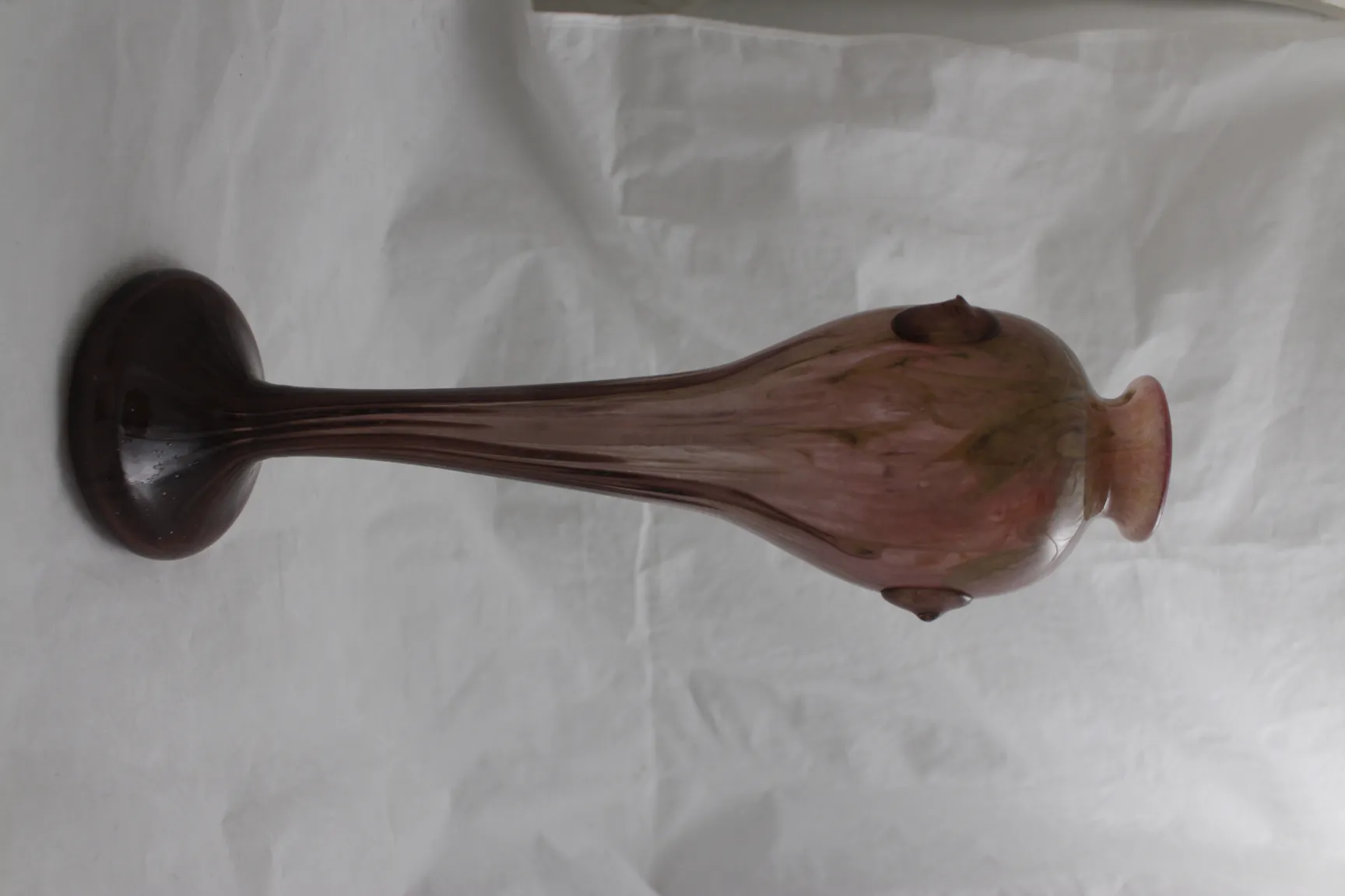 antique signed glass in an elegant shape with details