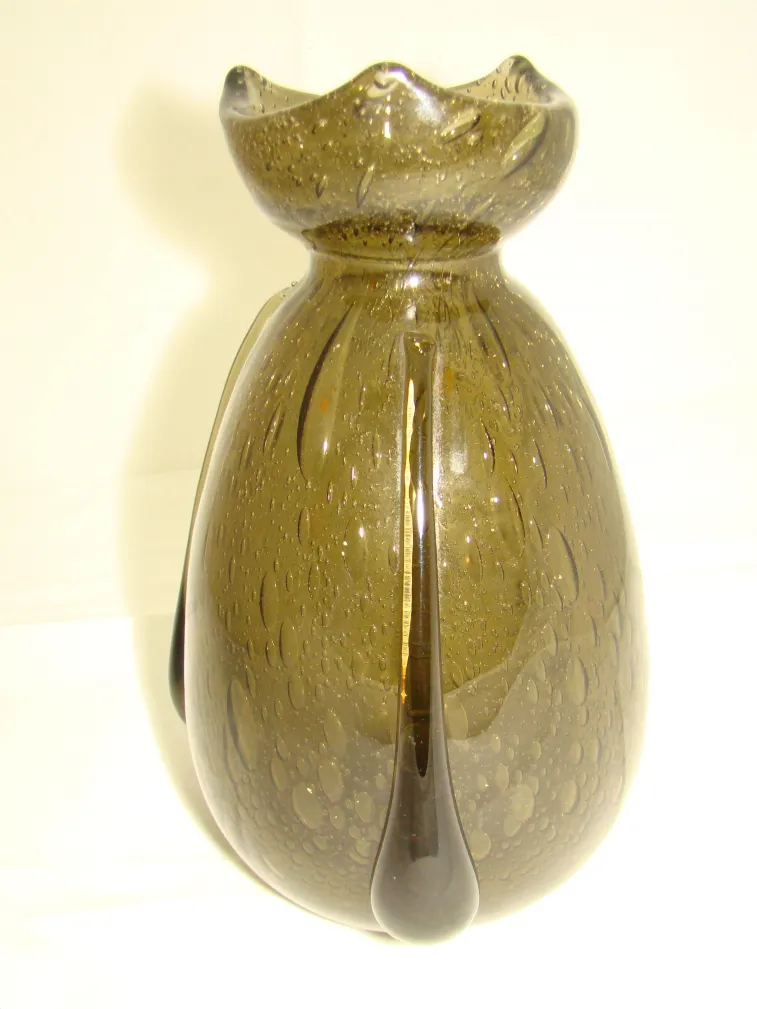 Vidrio antiguo con burbujas y forma elegante de Schneider