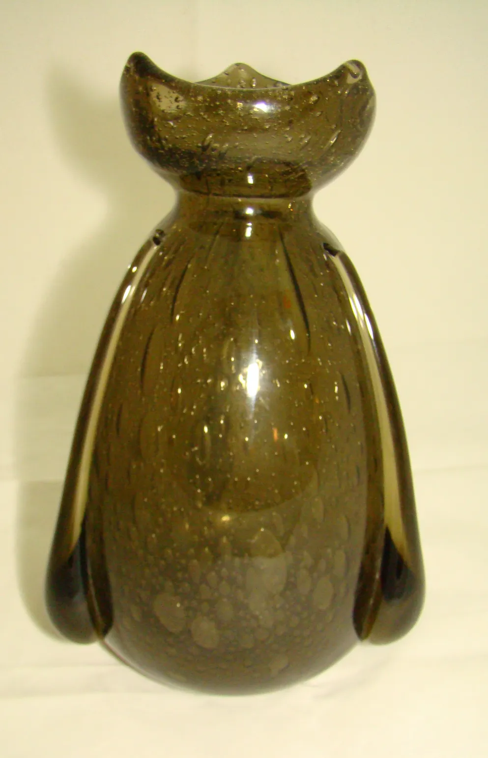 Antikes Glas mit Schneider-Unterschrift, französische Dekoration, elegante Form