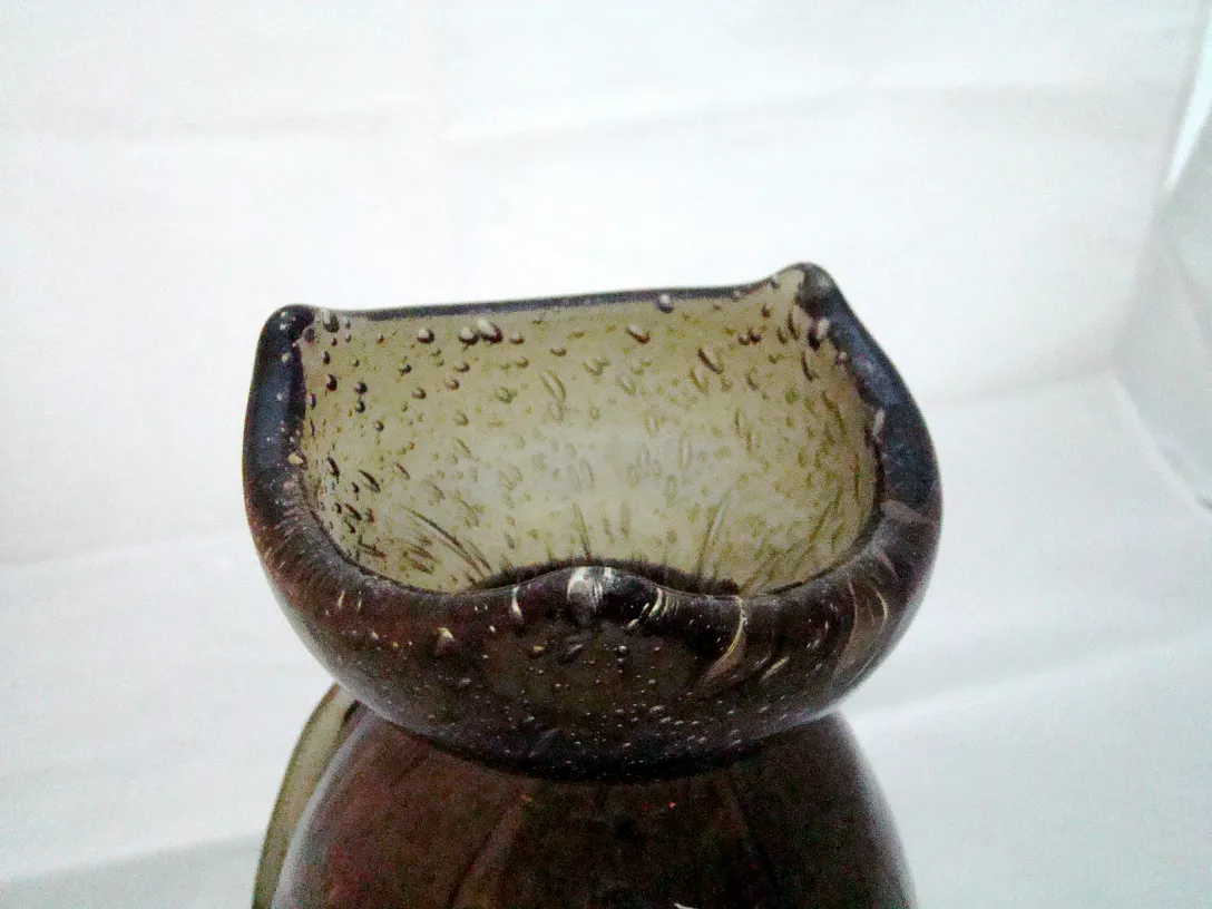 verre signé ancien de schneider au style français