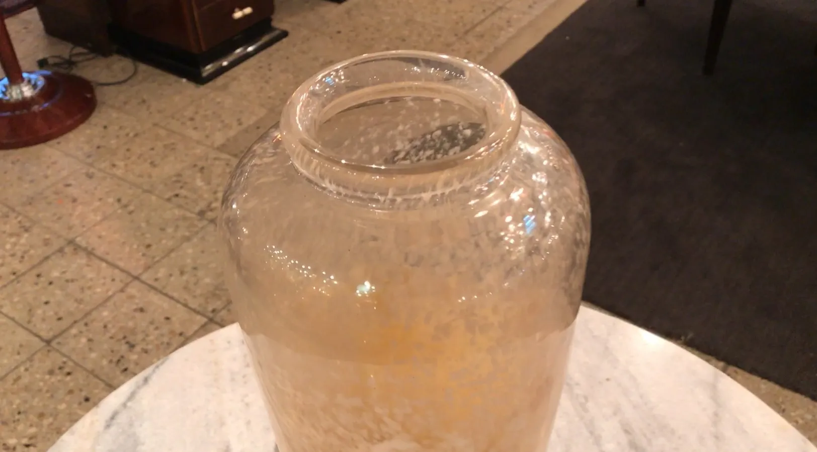 antique signed glass by schneider with unique details