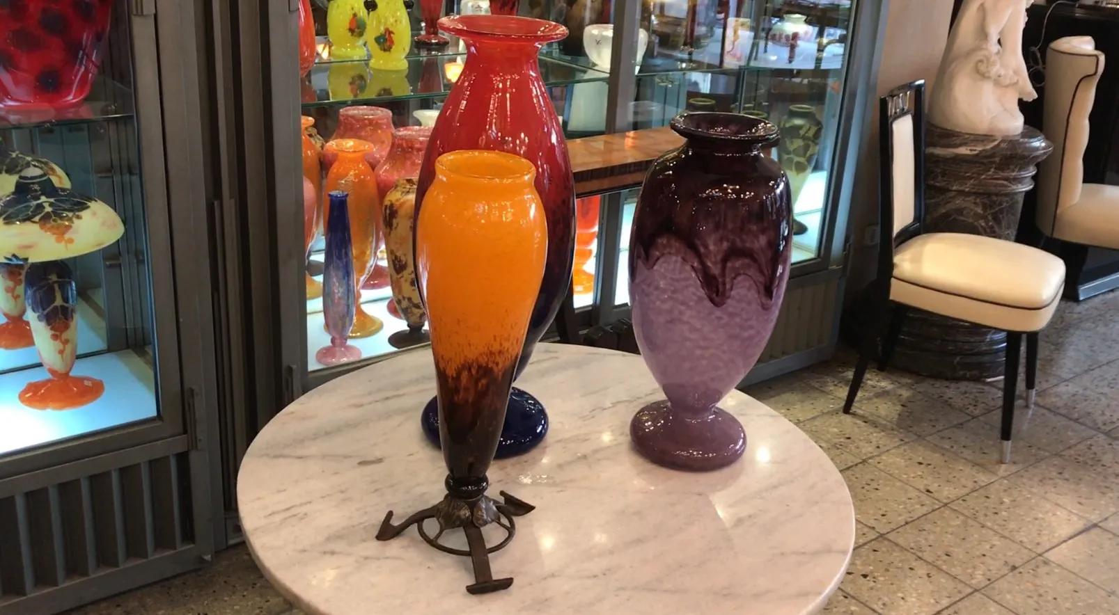 уникальное подписанное стекло шнайдера, антиквариат