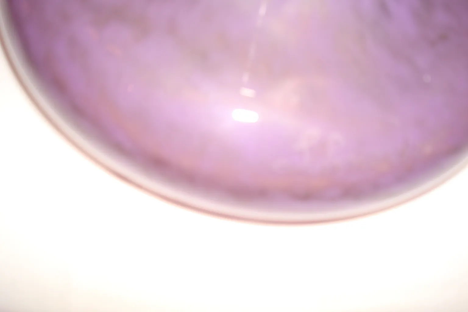 Antique signed glass by Schneider in purple tones with visual details