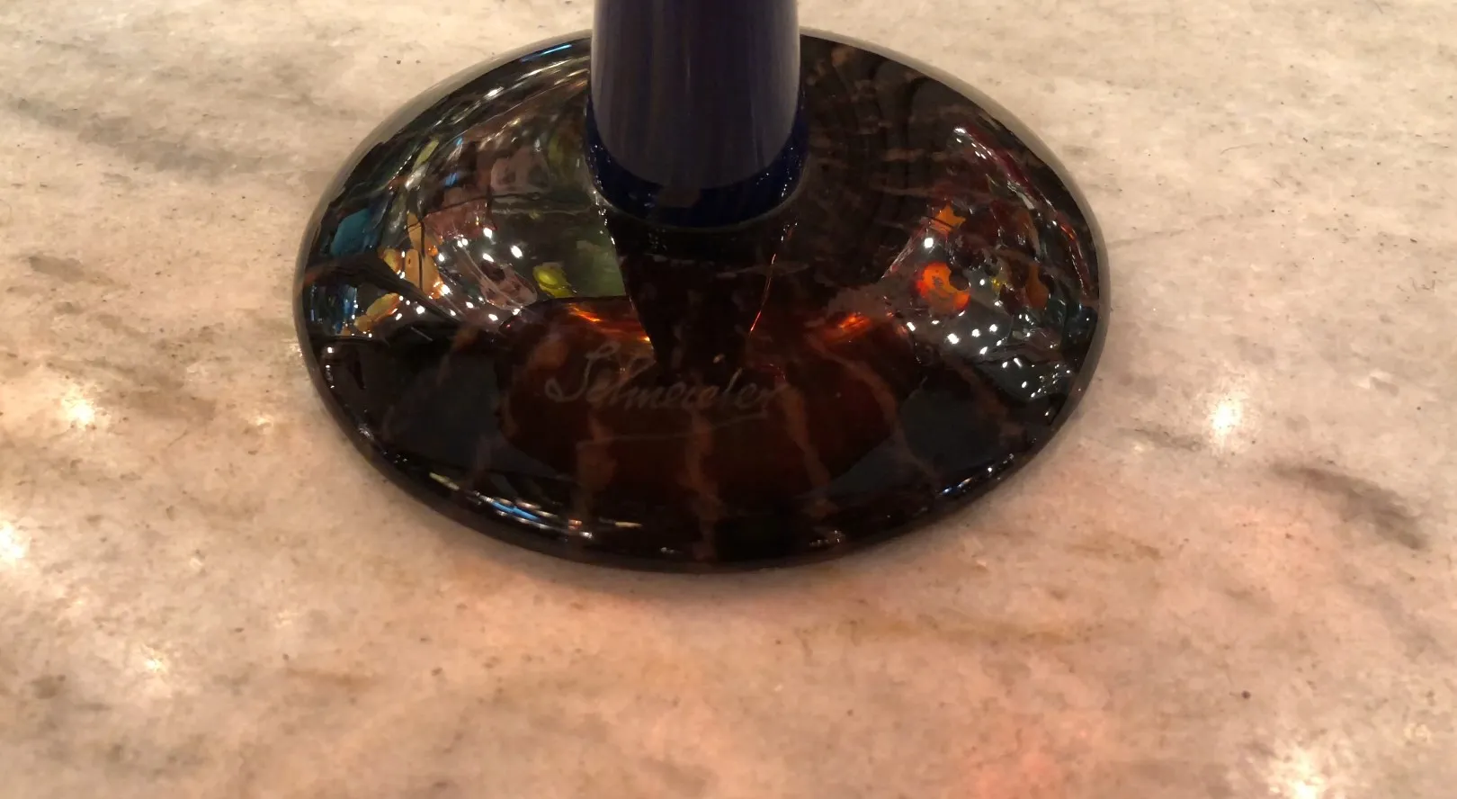 古董施耐德签名玻璃，色调较暗