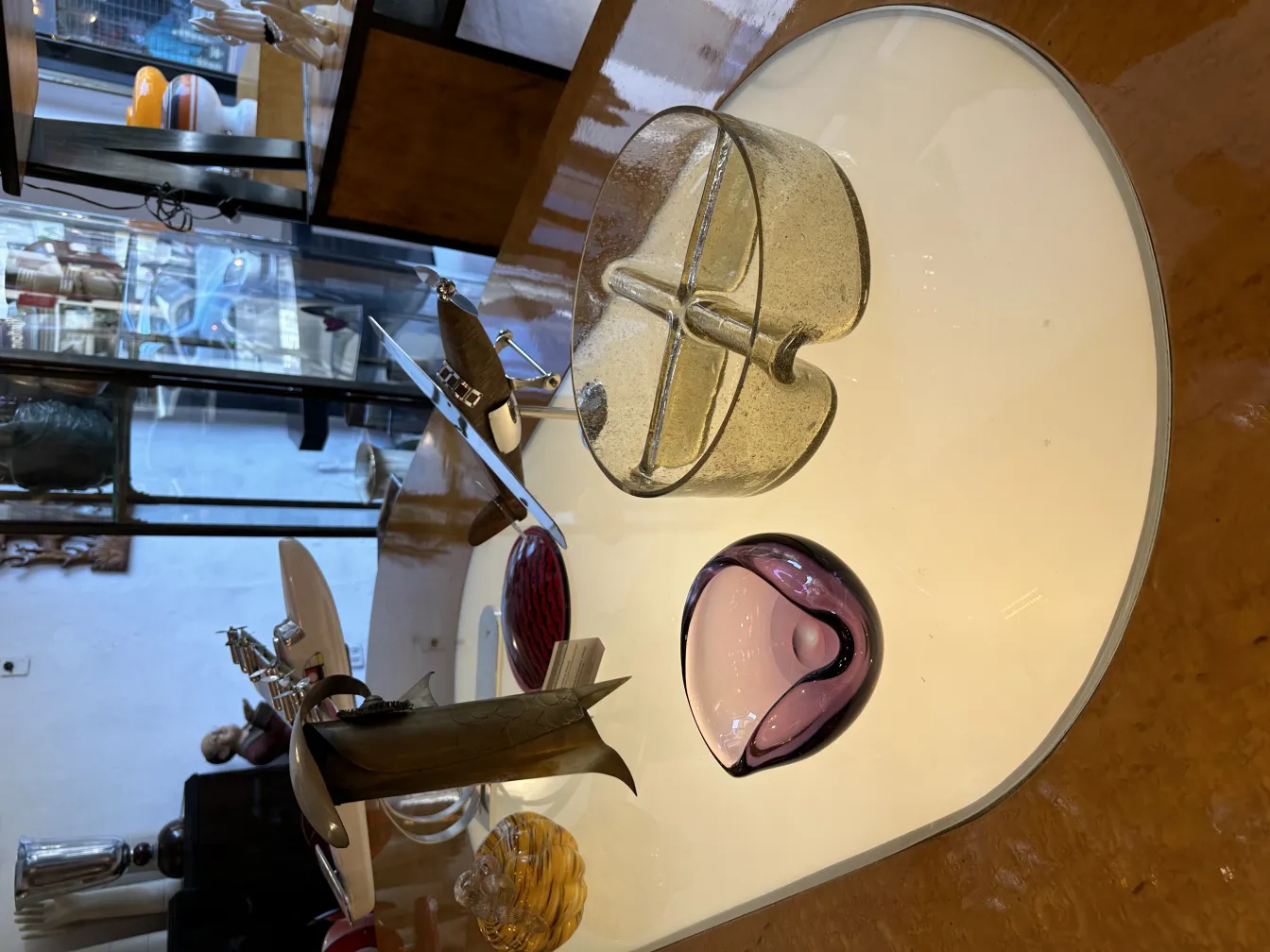 bol ancien en verre de murano de forme décorative