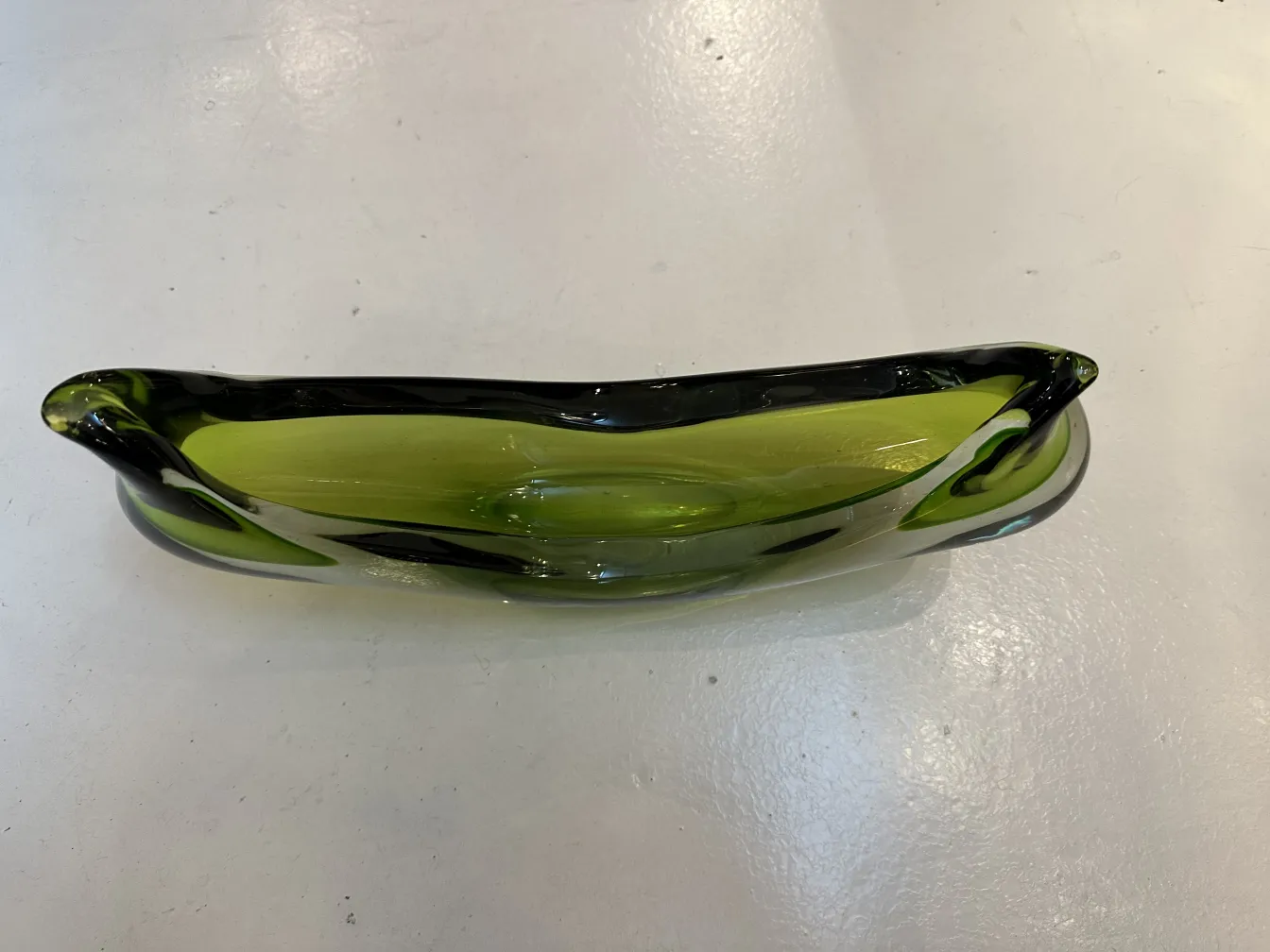 vetro di murano antico decorativo verde