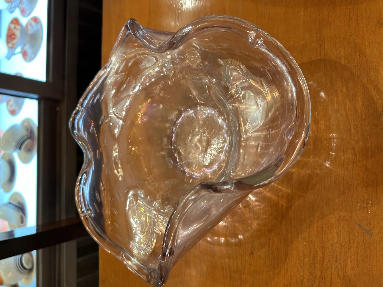 cristal de murano décoratif aux formes ondulées