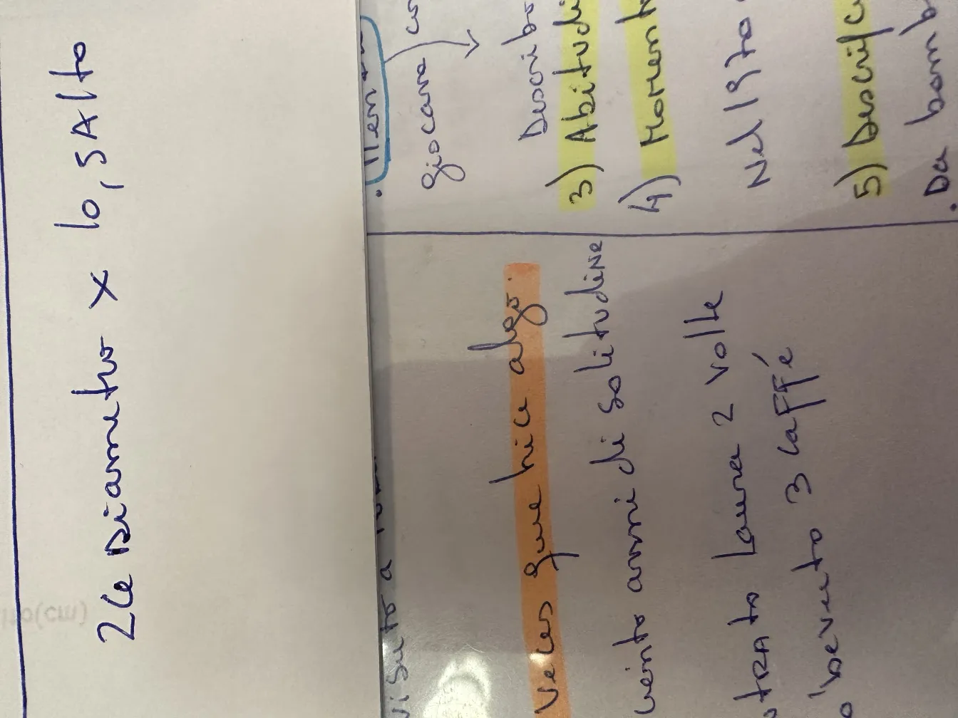 手書きのメモ、図、および強調されたテキストを含む古い手紙