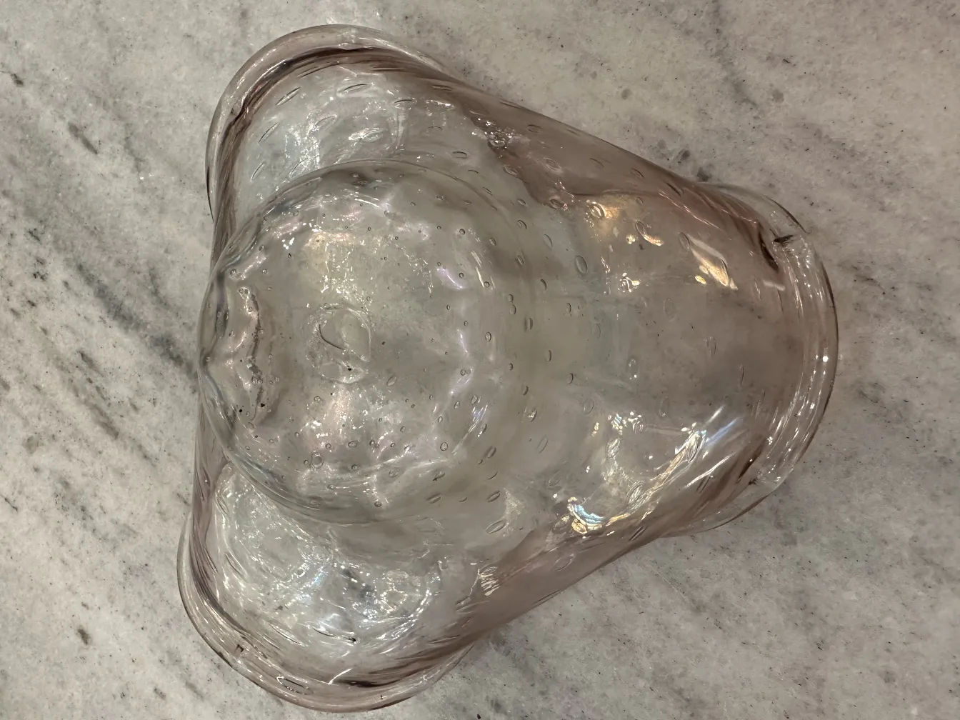 antigo cristal de murano, decorativo, formas orgânicas, brilhante